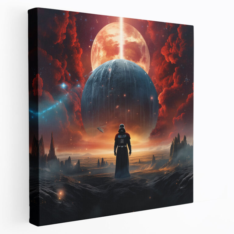Darth Vader Wanddekoration - Surrealer Kosmos - Anderweltlich - Leinwandbild