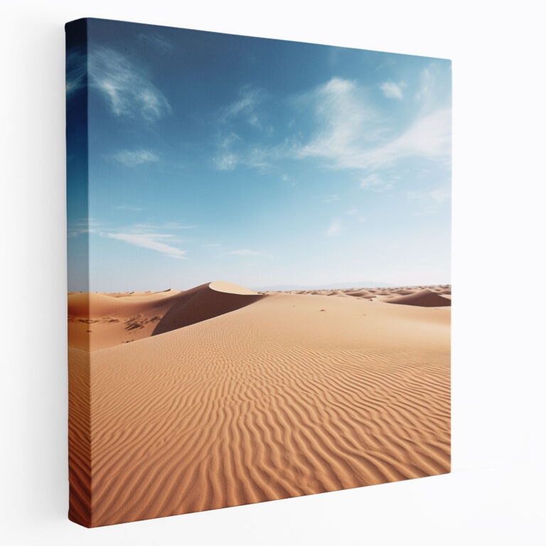 Wanddekoration Wüste - Majestätische Dünen Leinwandbild - Wüste Sand Weite Wanddekoration