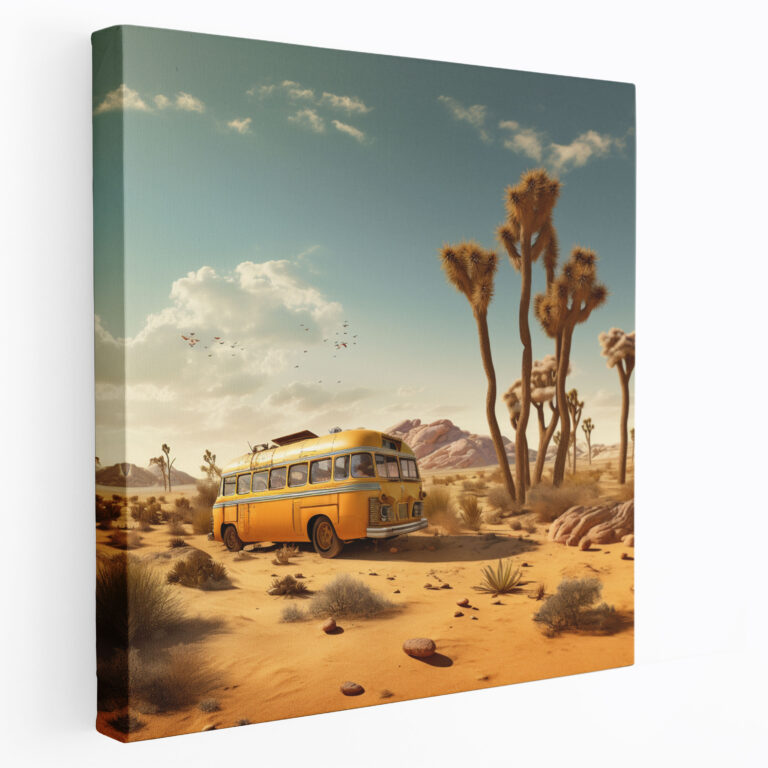 Titel: Kakteen Garten Leinwandbild - Wüste Leinwand Wüste Leinwandbild Leinwand Wandkunst