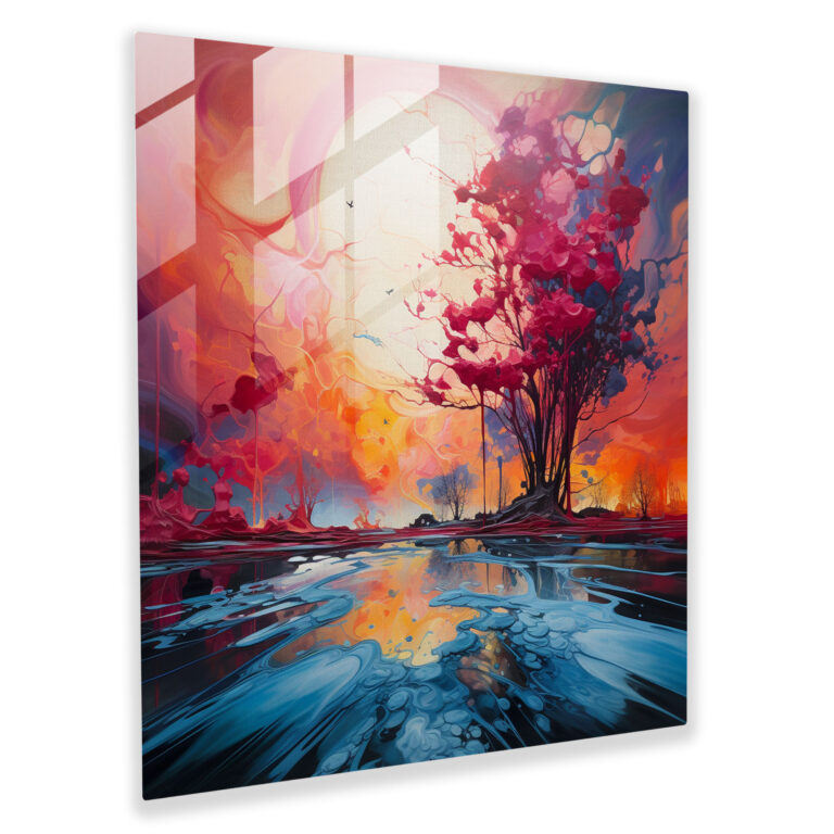Glasbild Elegante Leichtigkeit - Modernes Kunstwerk - Glas Wandkunst - Wohnkultur - Wanddekoration