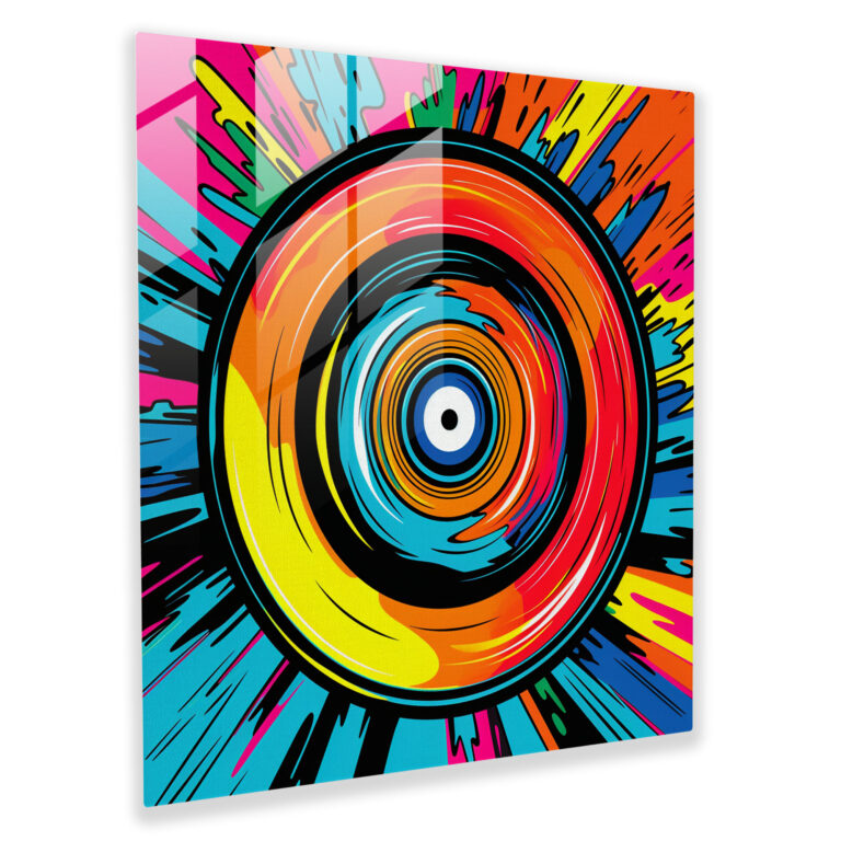 Dope Retro Vibes Glasbild - Pop Art Wohnkultur Retro