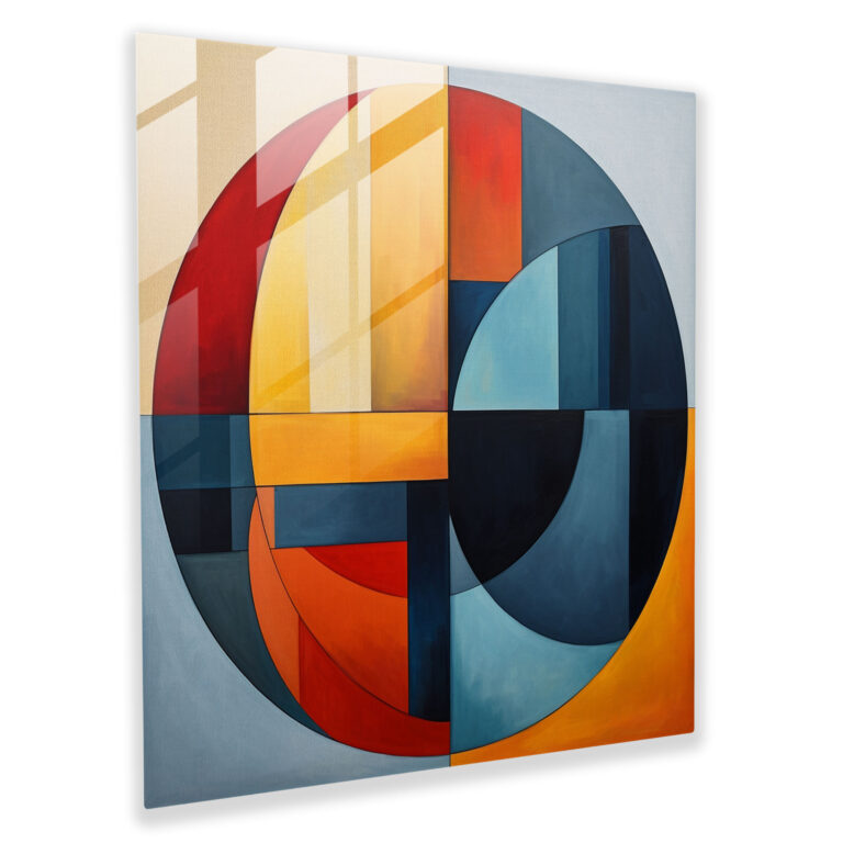 Dope Geometrisches Harmonie Glasbild - Wanddekoration Wohnkultur Moderne Kunst