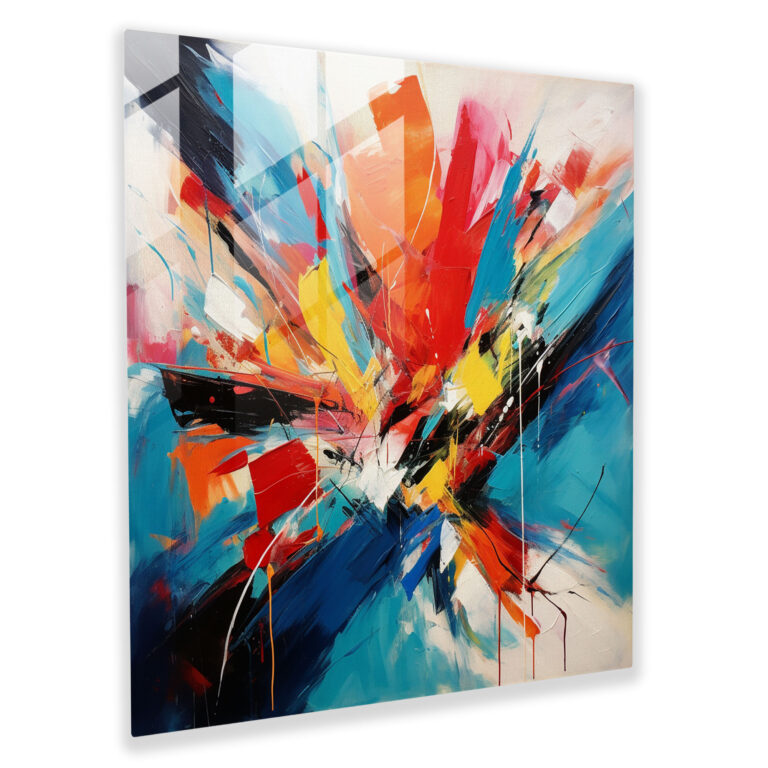 Dope Abstraktes Chaos Glasbild - Expressionismus Leinwandbild