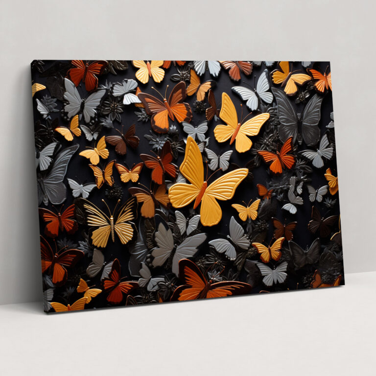 Dried Butterflies Fotorealistische Kollektion Wanddekoration - Leinwandbild