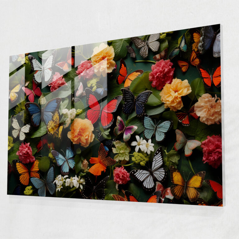 Getrocknete Schmetterlinge Glaswandkunst - Getrocknete Schmetterlinge Getrocknete Schmetterlinge Fotorealistische Sammlung Wohnkultur Moderne Kunst