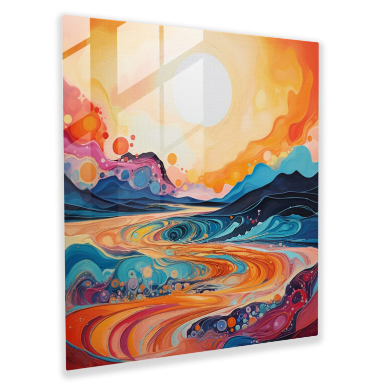 Glasbild Wüstenträume - Wüste Wanddekoration moderne Kunst Glasdesign