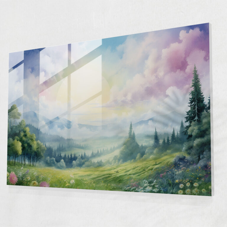 Erdglasbild - Moderne Kunst Aquarellmalerei
