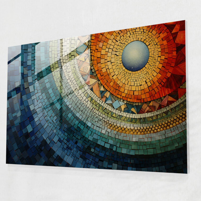 Erde Glasbild - Leinwandbild Glasbild Erde lebendige Farben
