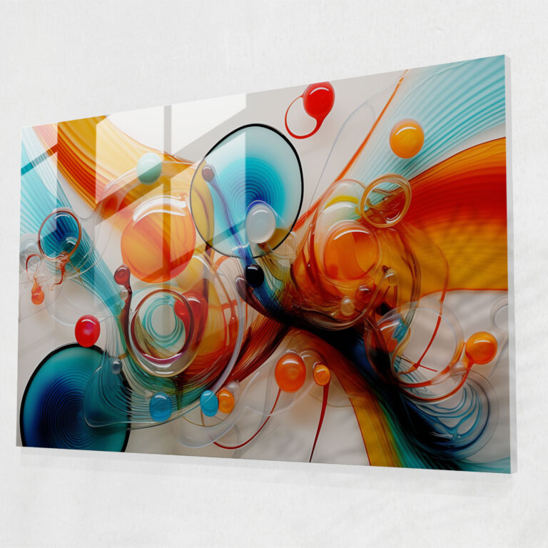 Kunstvolles Glaswandkunstwerk der Welt - Erde Wohnkultur lebendige Farben künstlerisch