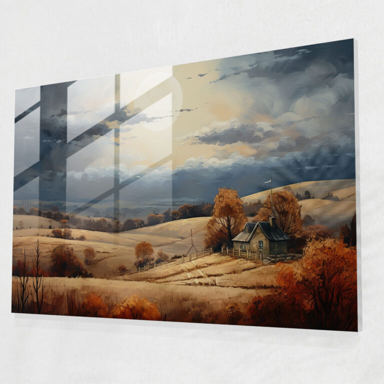 Mond Glasbild - Erde ruhige Wohnkultur moderne Kunst