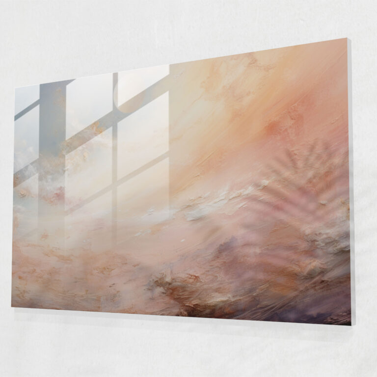 Impressionistisches Jupiter Glasbild - Erde Impressionistisches Gemälde Glasbild Glas Wandkunst