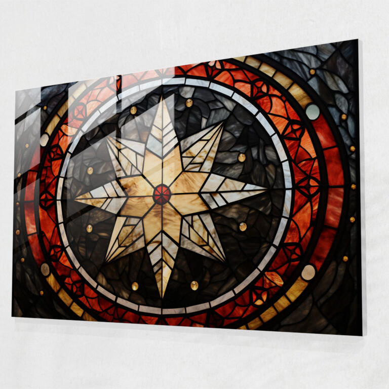 Tolles Roter Fleck Glasbild - Erde Jupiter Glasbild Wohnkultur