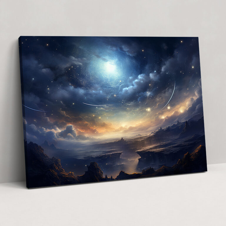 Galaxy Celestial Wandkunst - Erde Galaxie Wanddekoration Wandkunst
