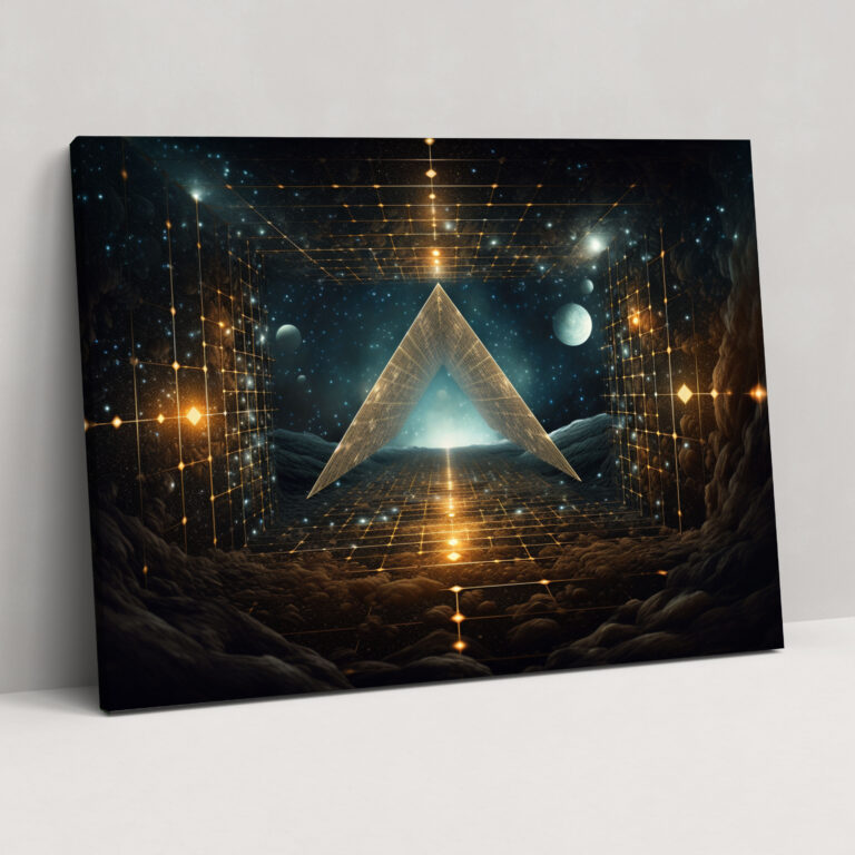 Geometrisches Galaxie Leinwandbild - Erde Leinwand Intrikate Muster