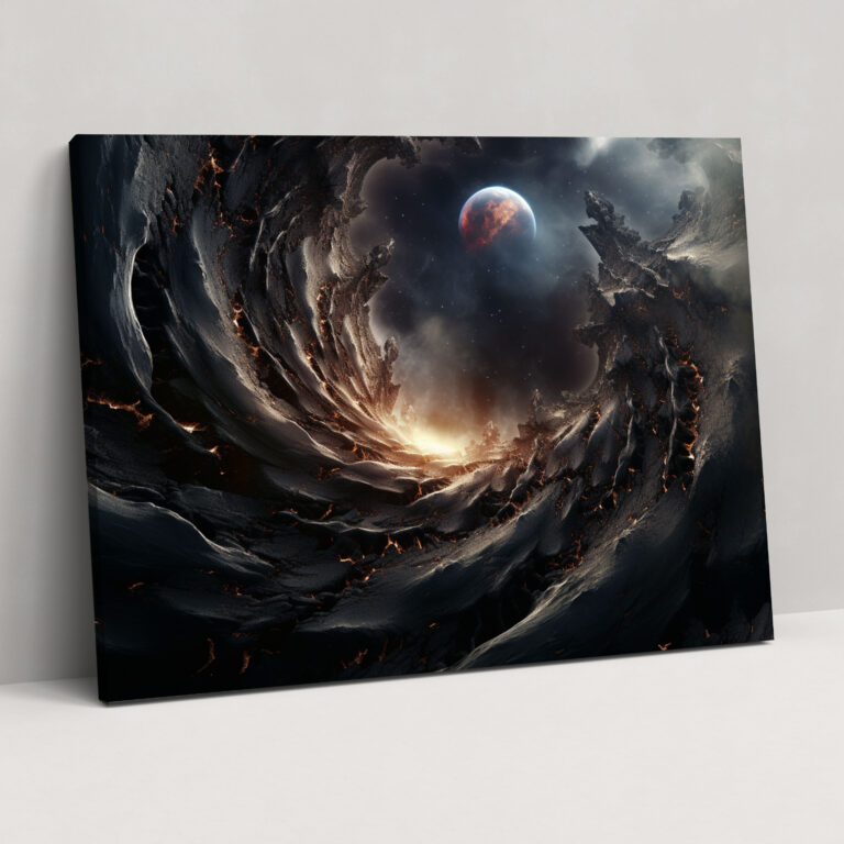 Leinwandbild Kosmische Energie - Erde Wandkunst Weltraum Weltraum-inspirierte Kunst