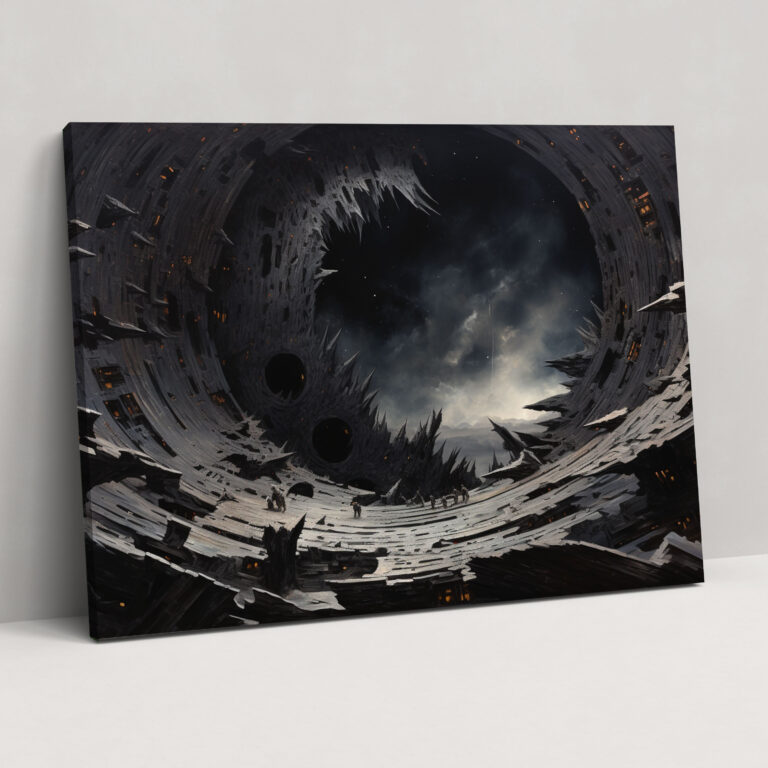 Leinwandbild Kosmisches Puzzle - Erde Mixed Media Kunst Universum