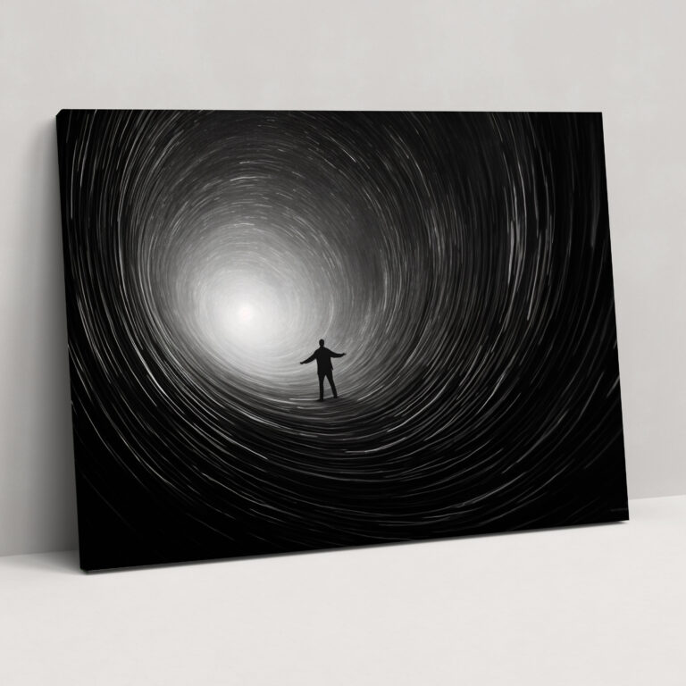 Leinwandbild Gravity's Dance - Erde Wohnkultur unwiderstehlicher Sog