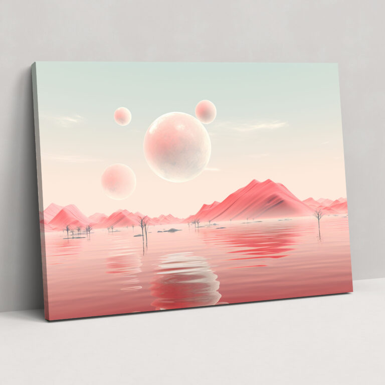 Leinwandbild Minimalistische Planeten - Erde Wohn-Deko Wand-Deko