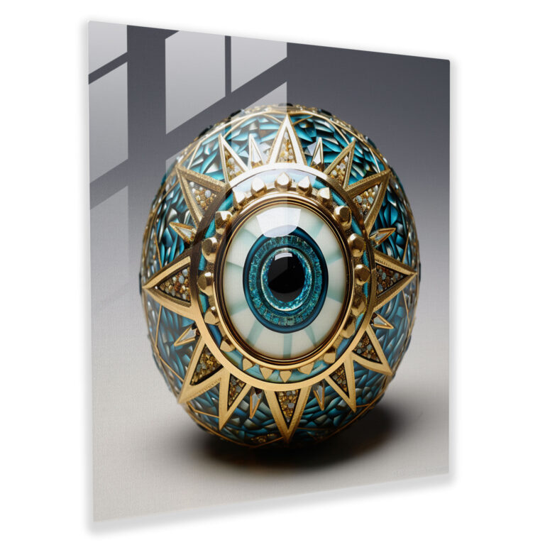 Faszinierendes Auge des Bösen Glasbild - Auge des Bösen Wohnkultur moderne Kunst Glaswandkunst