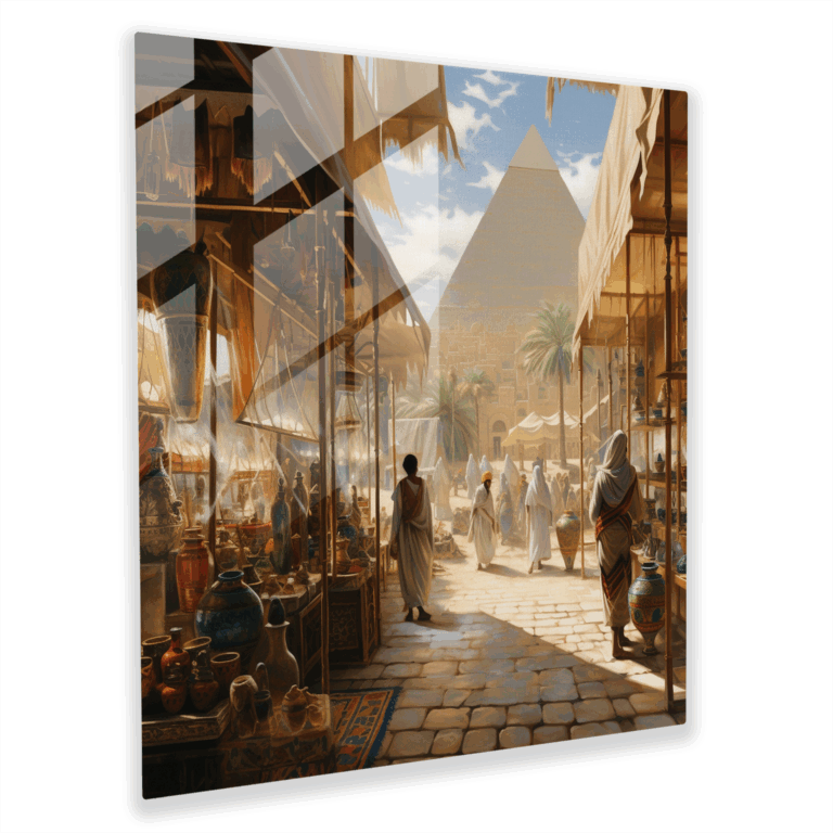 Lebendige Basare des Pharaonenreichs Glasbild