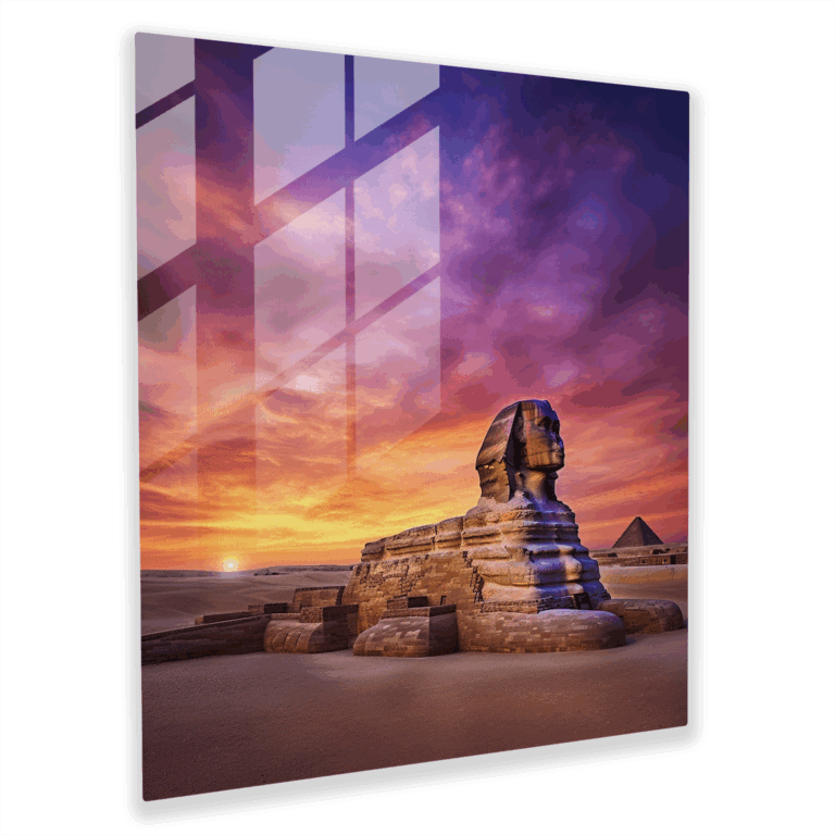 Geheimnisvolle Enthüllung der Großen Sphinx Glasbild
