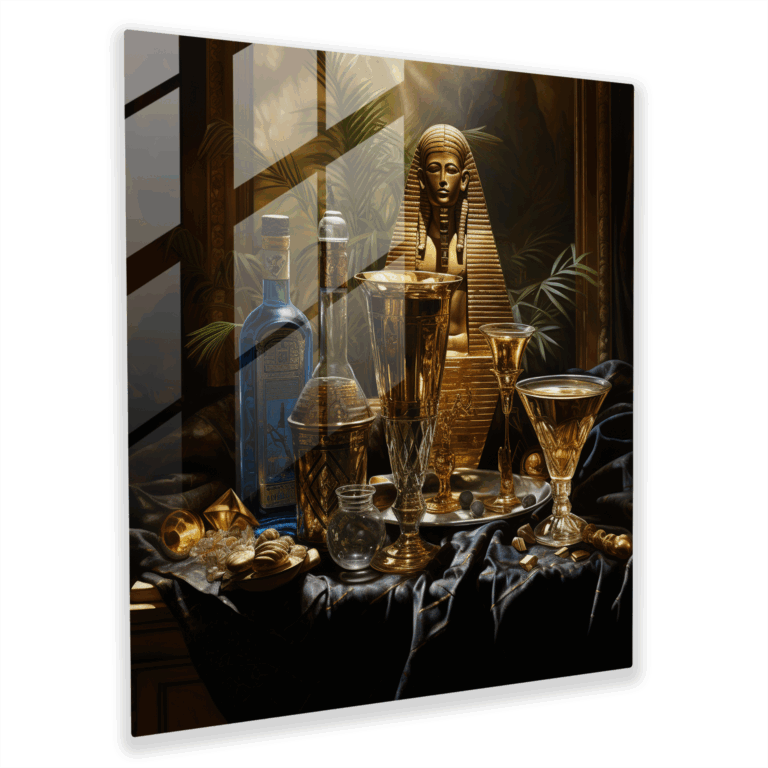 Goldener Glanz des Tutanchamun Glasbildes