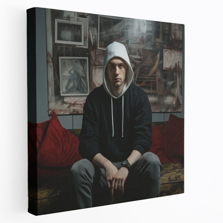Eminem Leinwandbild - Realistisches Porträt