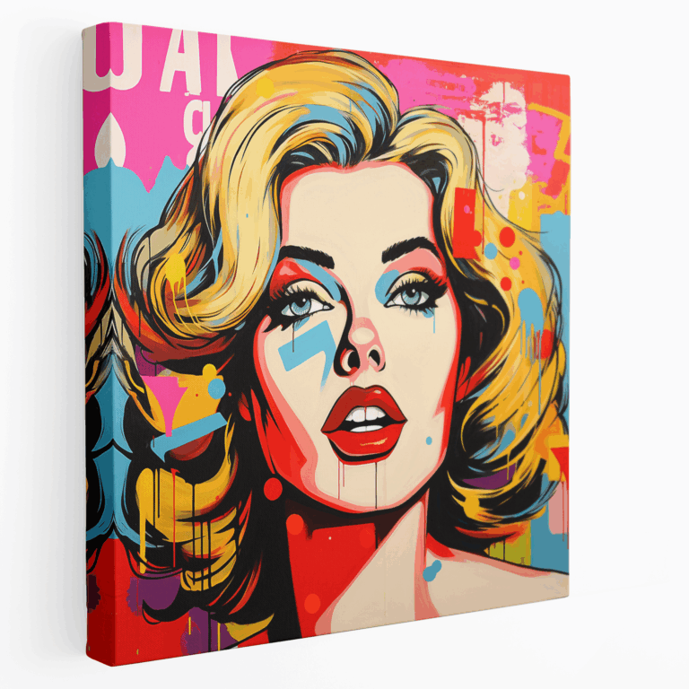 Verspieltes Pin-Up-Girl Leinwandbild