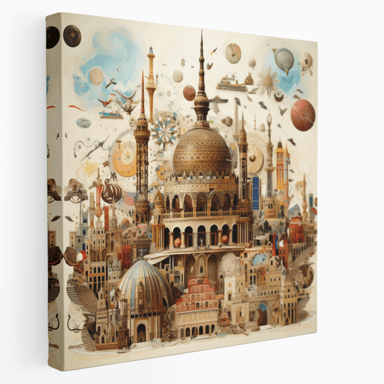 Cultural Fusion Surreal Leinwandbild