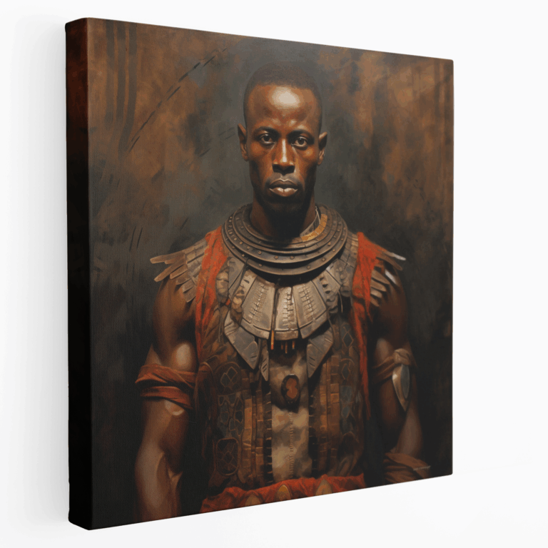 Afrikanisches Stammeskrieger Leinwandbild