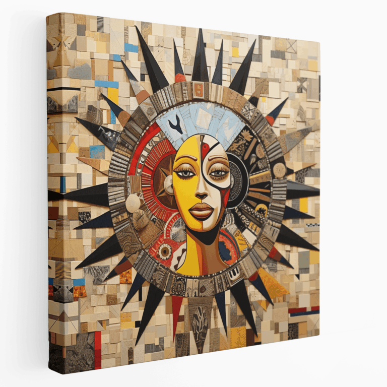 Kulturelle Mosaik Collage Leinwandbild