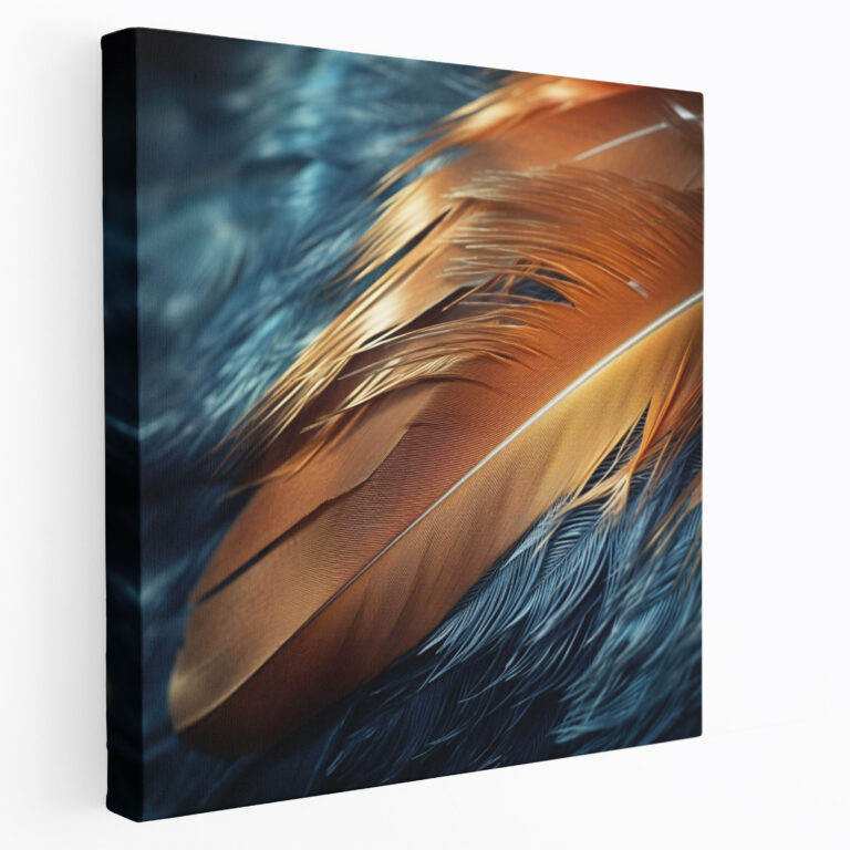 Federn Wandkunst - Fotorealistisches Foto - Leinwandbild - Zuhause Dekoration - Federn Wandkunst - Leinwandbild
