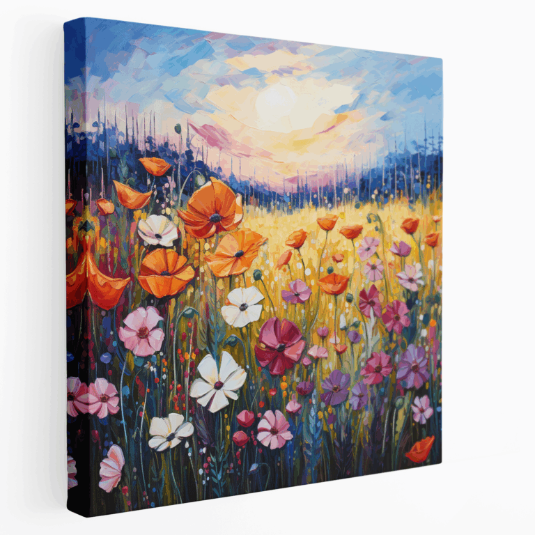 Leinwandbild Wiesenblumen Impressionisten-Stil
