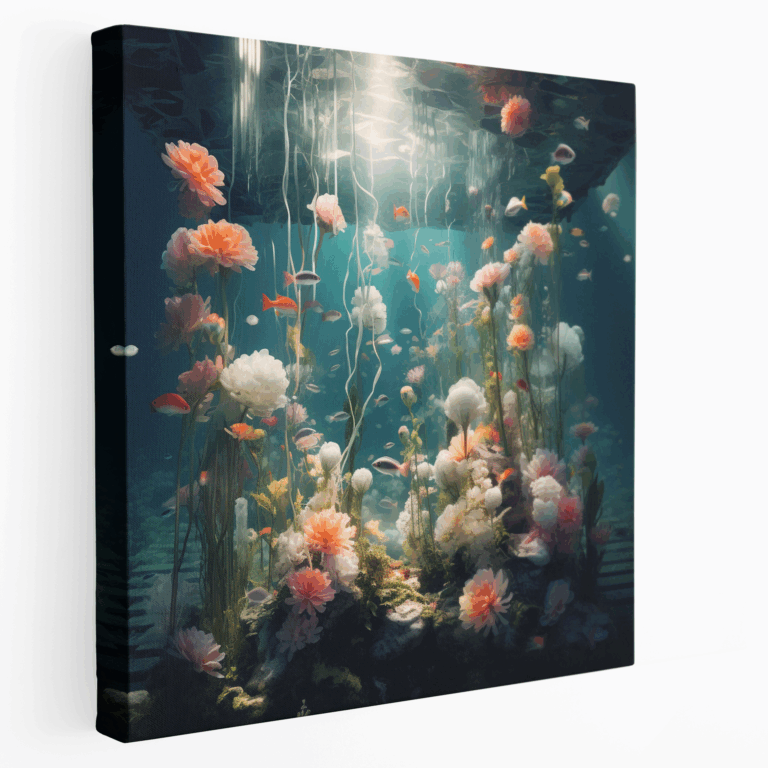 Leinwandbild Unterwasser Blütenparadies