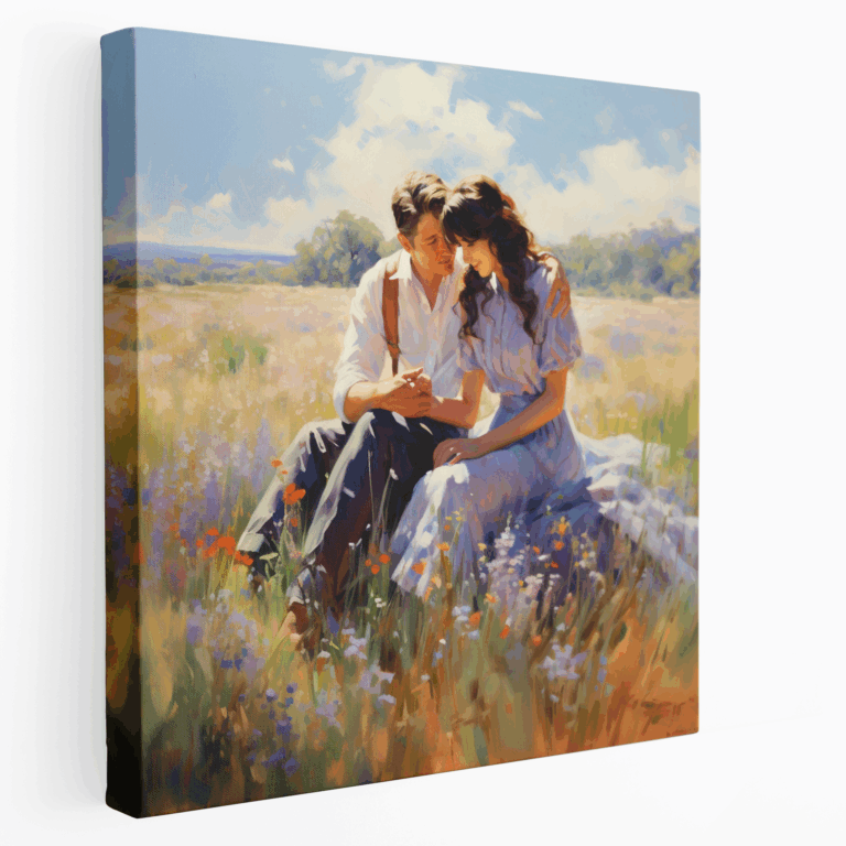 Impressionistische Liebhaber Leinwandbild