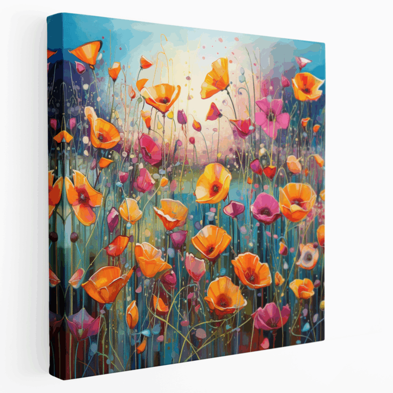 Buntes Traumlandschaft Leinwandbild