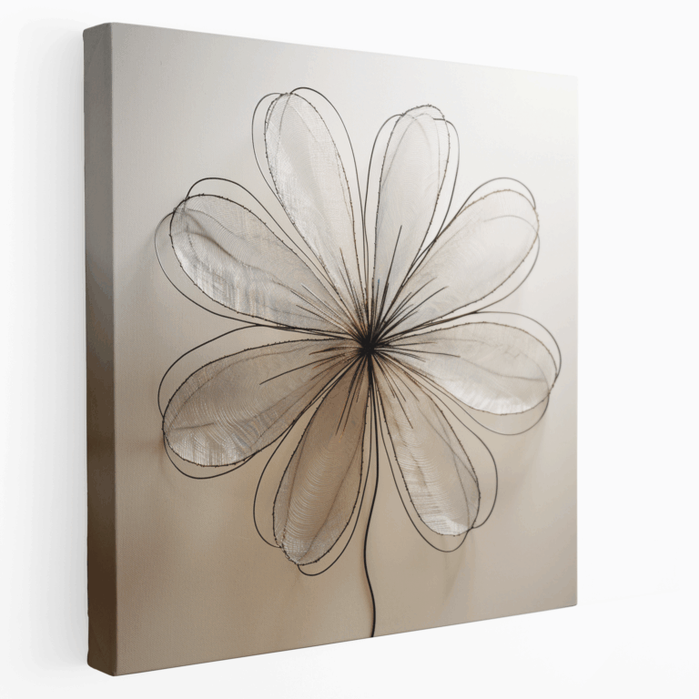 Metallmargeriten 3D Wanddekoration