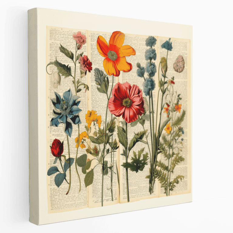 Blumige Botanik Leinwandbild