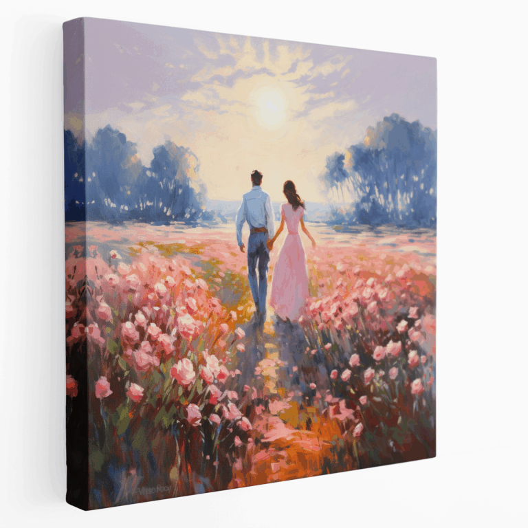 Romantischer Roseneindruck Leinwandbild