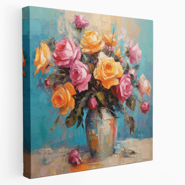 Blumenstrauß in impressionistischer Darstellung Leinwandbild