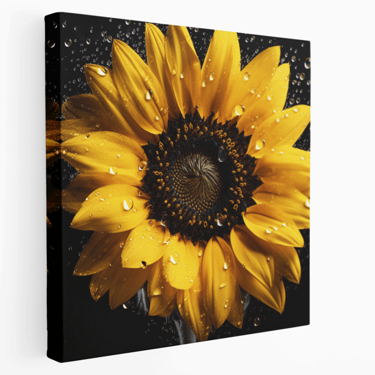 Moderne Sonnenblume Leinwandbild