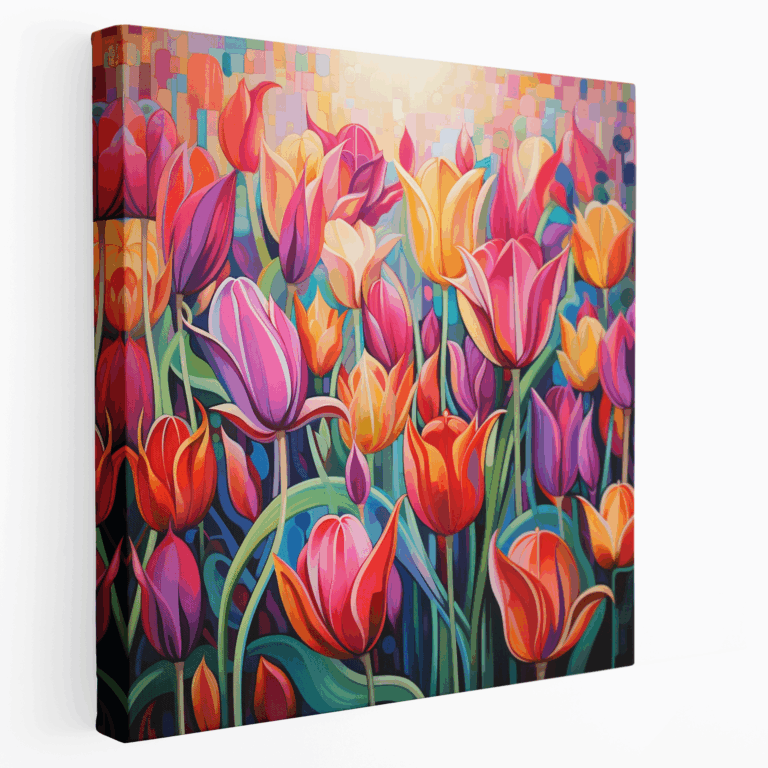 Tulpenblumen Garten Leinwandbild