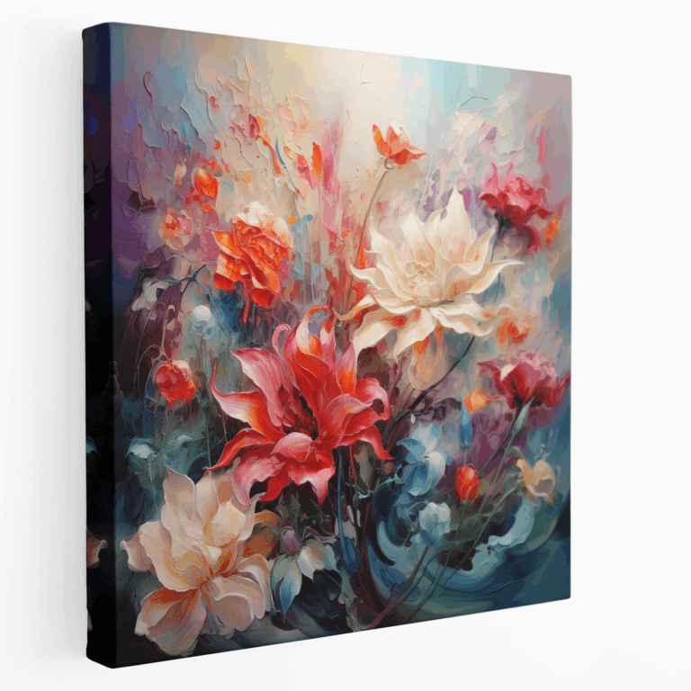 Leinwandbild mit Ätherischen Blüten