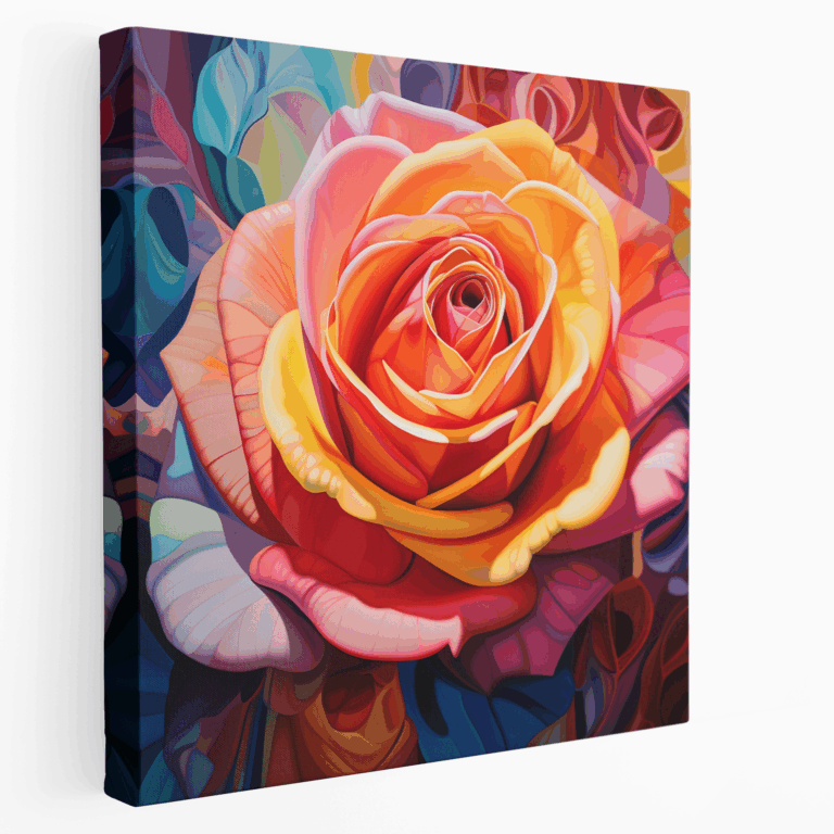 Lebhaftes Rosen Leinwandbild