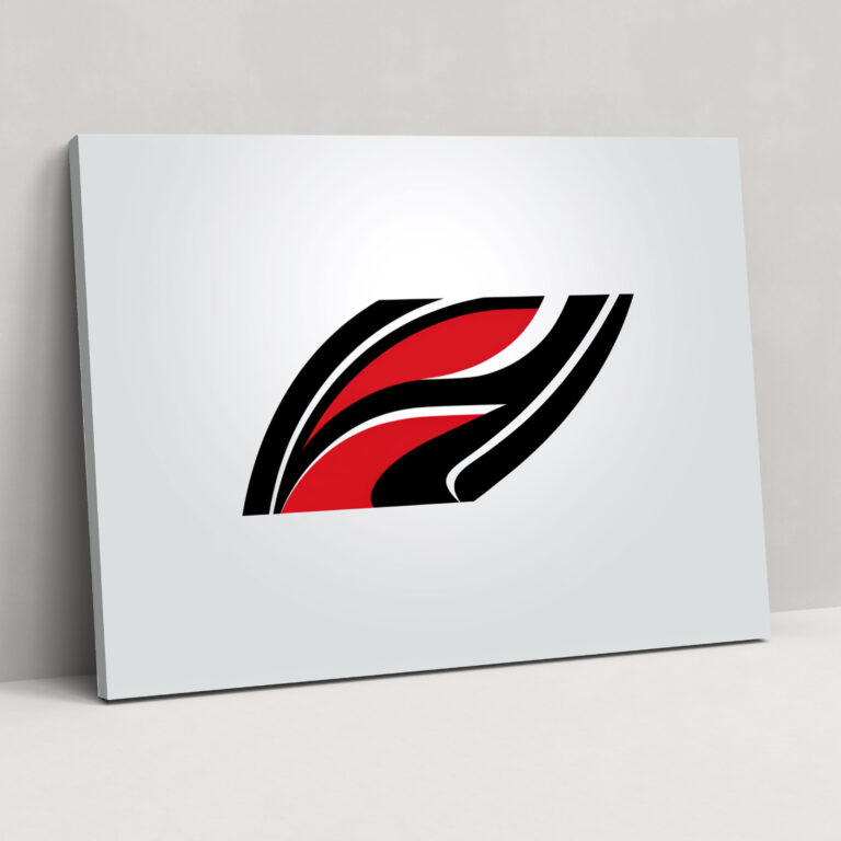 Formula 1 Leinwandbild - Minimalistisches Racing Stripes Wandkunst - Formel 1 Wanddekoration Schlicht und Stilvoll Racing Stripes