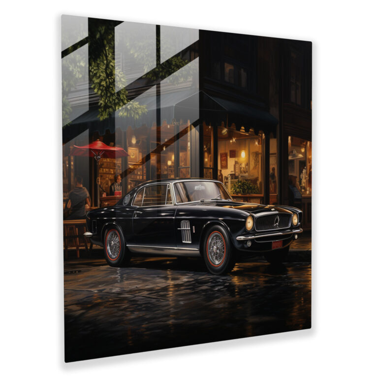 Goodfellas Glasbild - Fotorealistisches Oldtimer-Auto