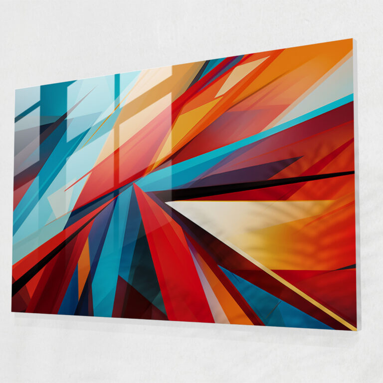 Glasbild Formel 1 - Modern Art Glaswandkunst Geometrisches Design