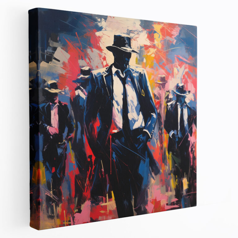 Goodfellas Abstrakter Expressionismus Leinwandbild - Wandkunst Bewegung Lebendige Farben