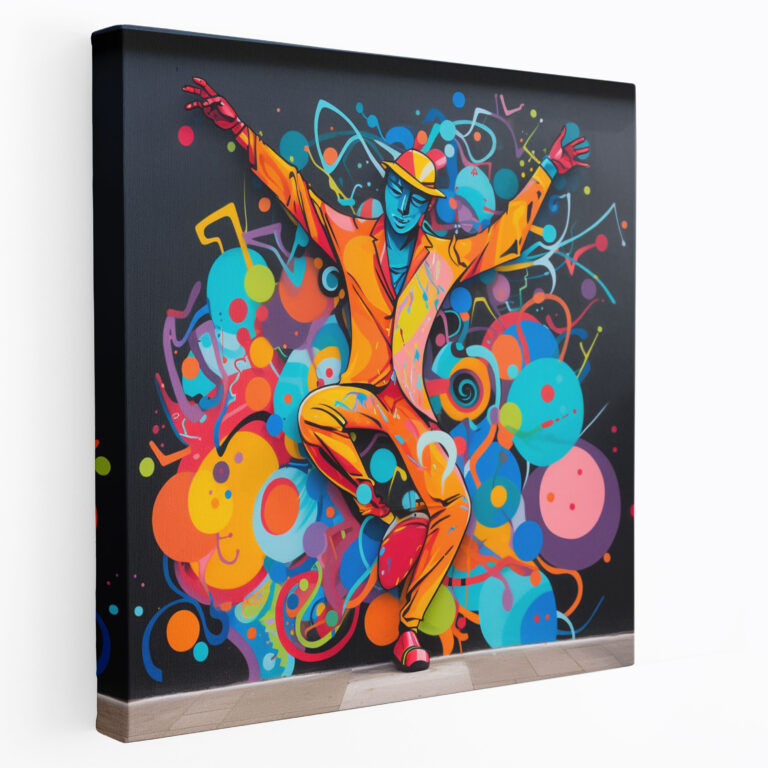 Funky Graffiti Leinwandbild - Stilvoll Edel Wandkunst Leinwand Wandkunst