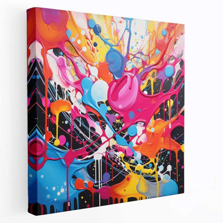 Funky Abstract Leinwandbild - Einzigartiges Design Wanddekoration